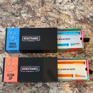 Kickstrands Velvet Blue & Orange Shoelace Sets